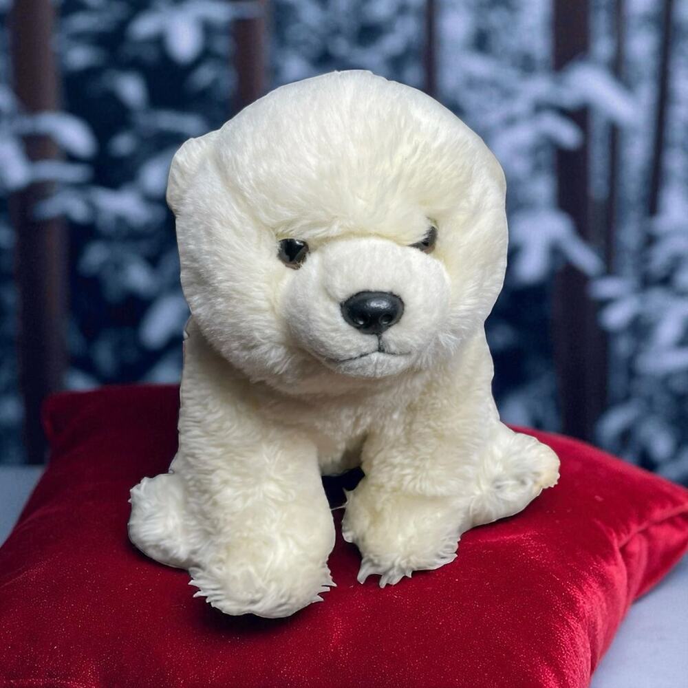 FAO Schwarz Polar Bear Plush 11" Stuffed Animal Nursery Baby Shower Gift White